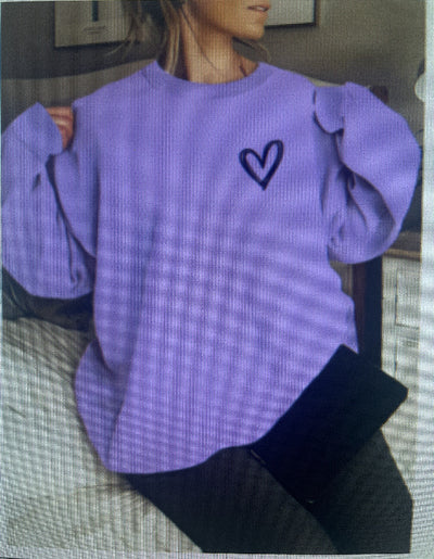 Sudadera Oversize con Estampado de Corazón y Hombros Caídos - Image 31