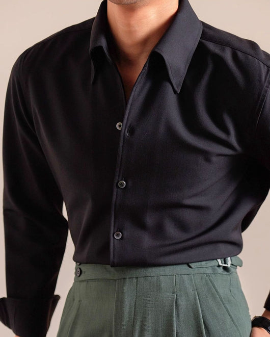 Camisa Casual de Manga Larga para Hombre con Acabado Pulido y Botones Ocultos - Image 12