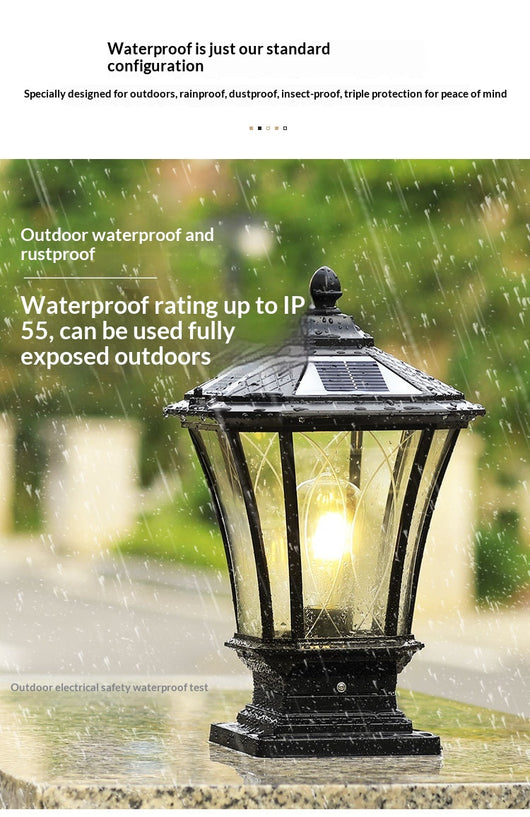 Lámpara Solar para Pilares y Portones - Luz LED Exterior Impermeable - Image 13