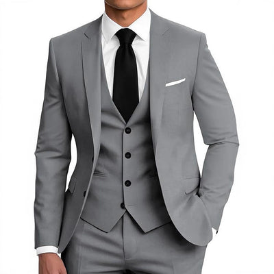 Traje de Negocios Tres Piezas con Botones Dobles para Hombre - Image 3