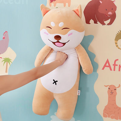 Peluche Husky de Algodón Premium - Almohada Suave con Plumas para Regalar