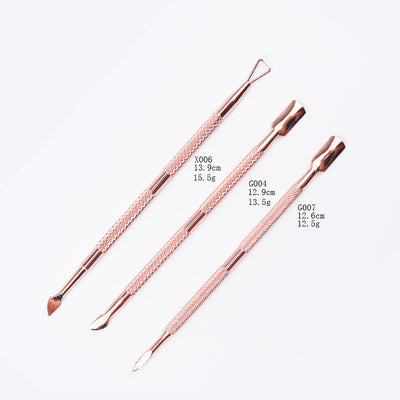 Set de Herramientas para Uñas en Acero Inoxidable Oro Rosado - Image 12