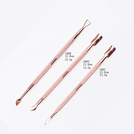 Set de Herramientas para Uñas en Acero Inoxidable Oro Rosado - Image 12