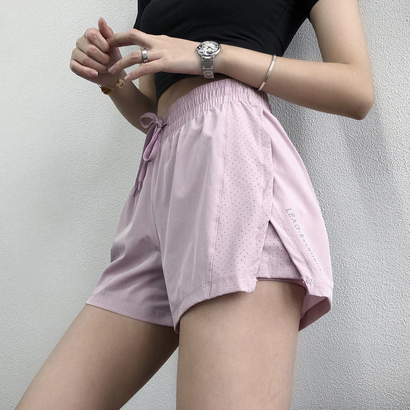 Shorts Deportivos Cintura Alta Mujer Secado Rápido