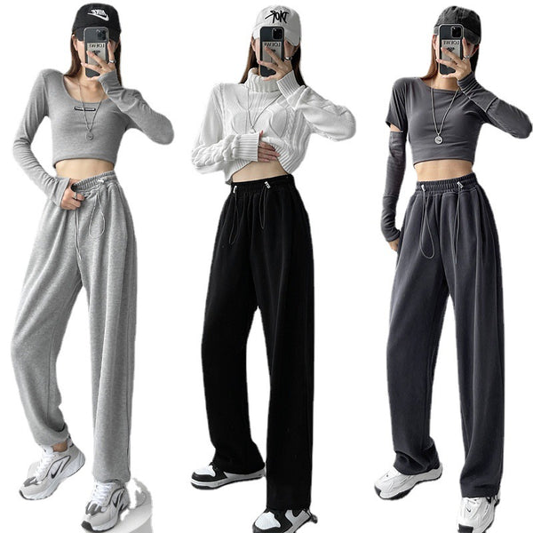Pantalones Deportivos Velour Gris para Mujer - Comodidad Street Style