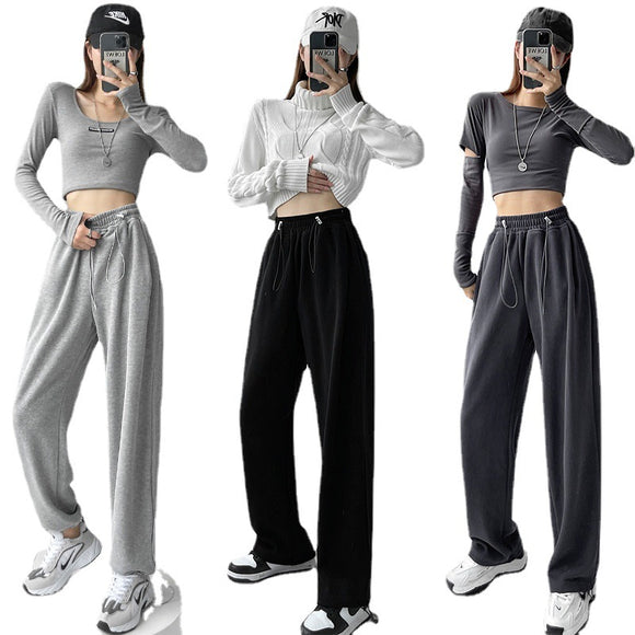 Pantalones Deportivos Velour Gris para Mujer - Comodidad Street Style
