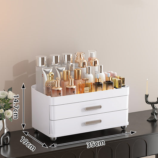 Organizador de Maquillaje 2 Cajones - Almacenamiento 4 Niveles para Baño y Tocador - Image 3
