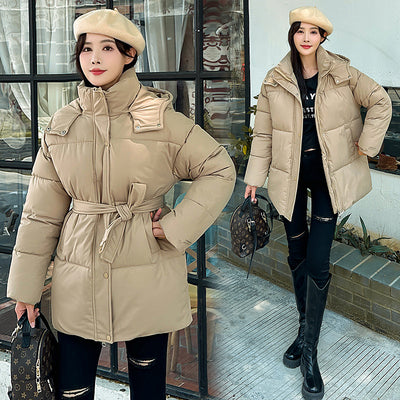 Abrigo Acolchado Estilo Coreano con Capucha - Algodón Premium Británico - Image 6