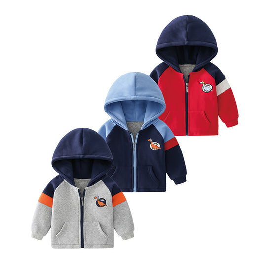 Cardigan Dinosaurio con Capucha para Niños - Chaqueta Cremallera Estampada - Image 2