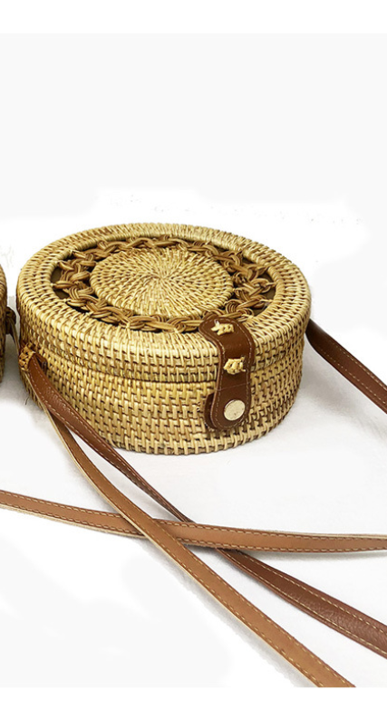 Bolsa Mensajero de Ratán Tejido - Bolsa de Viaje Artesanal - Image 3