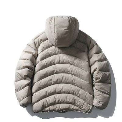 Chaqueta Acolchada con Capucha de Plumón de Pato Blanco - Image 3