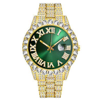 Reloj Dorado Impermeable para Hombre con Numerales Romanos - Image 4