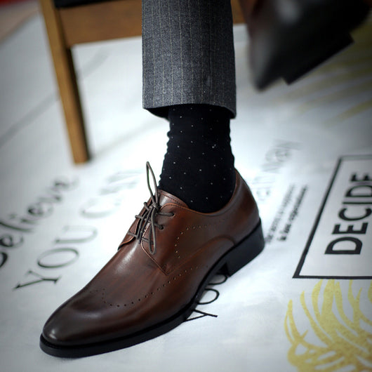 Zapatos de Cuero Tallados a Mano para Hombre - Talla Grande - Image 8