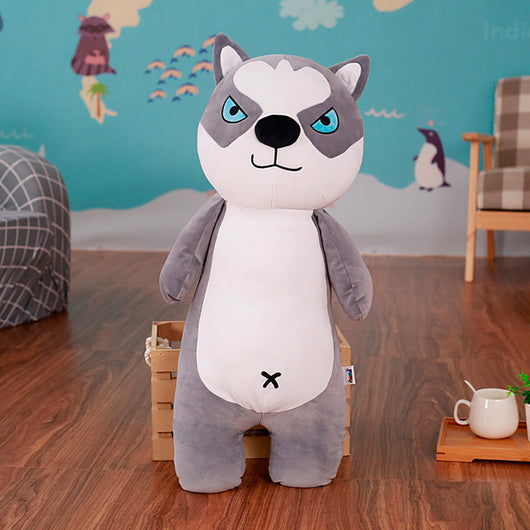 Peluche Husky de Algodón Premium - Almohada Suave con Plumas para Regalar - Image 7