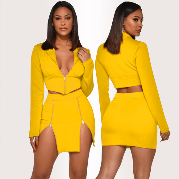 Traje Ejecutivo Escotado para Mujer - Diseño Europeo