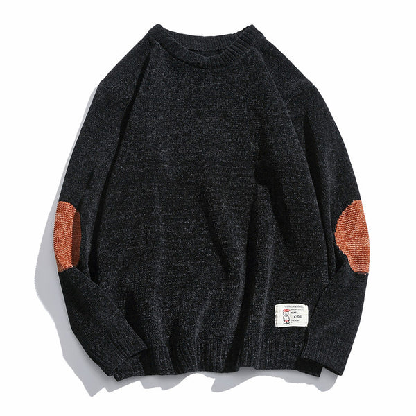 Suéter Holgado Cuello Redondo para Hombre - Pullover Casual Versátil