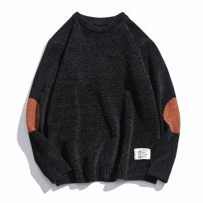 Suéter Holgado Cuello Redondo para Hombre - Pullover Casual Versátil