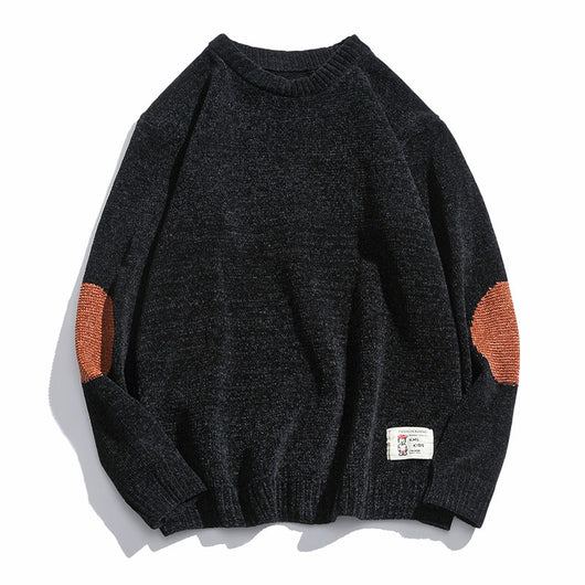 Suéter Holgado Cuello Redondo para Hombre - Pullover Casual Versátil