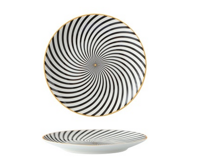 Plato de Desayuno Nórdico 8 Pulgadas - Diseño Geométrico Cerámica Premium - Image 8