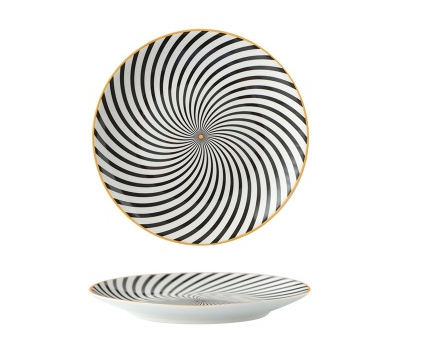 Plato de Desayuno Nórdico 8 Pulgadas - Diseño Geométrico Cerámica Premium - Image 8