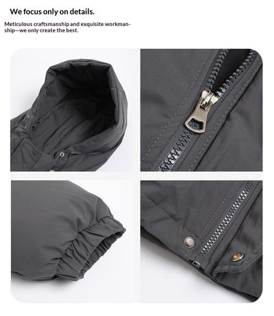 Chamarra Hoodie de Algodón Liso Estilo Americano - Image 16