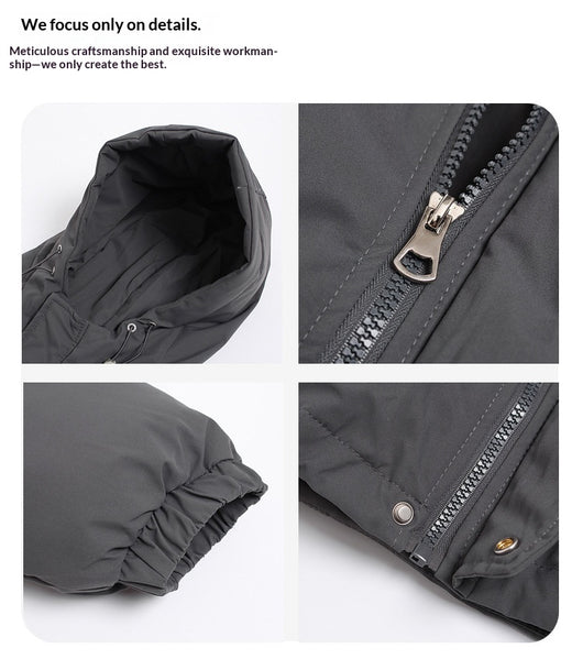 Chamarra Hoodie de Algodón Liso Estilo Americano - Image 16