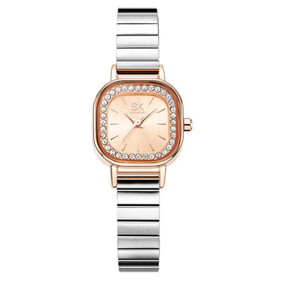 Reloj Cuadrado para Mujer con Malla Metálica y Cristales - Image 7