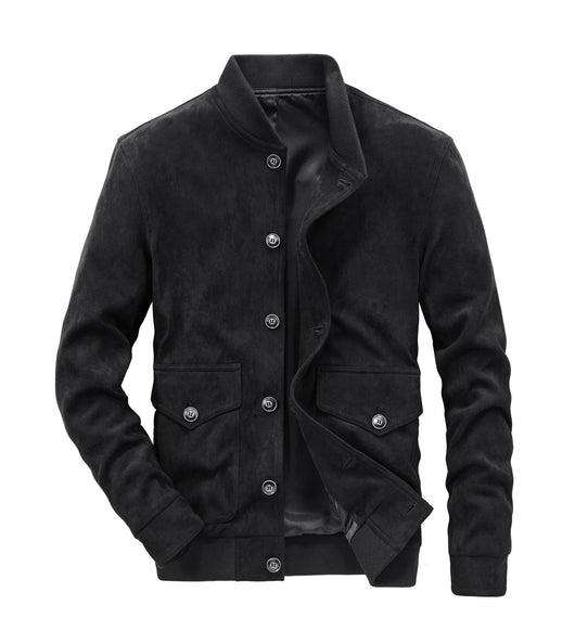 Chaqueta de Gamuza Terciopelada Slim Fit para Hombre - Image 7