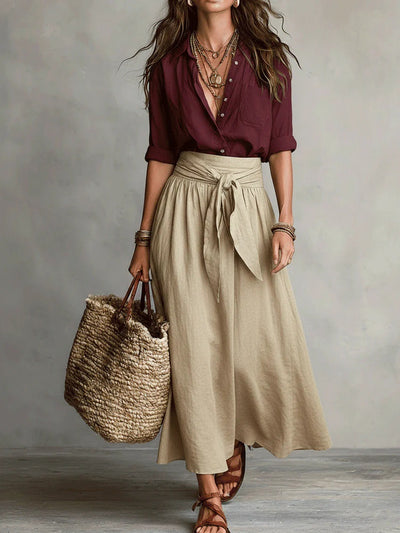 Conjunto de Falda y Blusa Casual para Mujer - Dos Piezas - Image 7