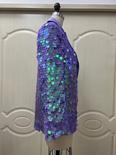 Blazer de Lentejuelas Sueltas para Cena y Eventos Elegantes - Image 11