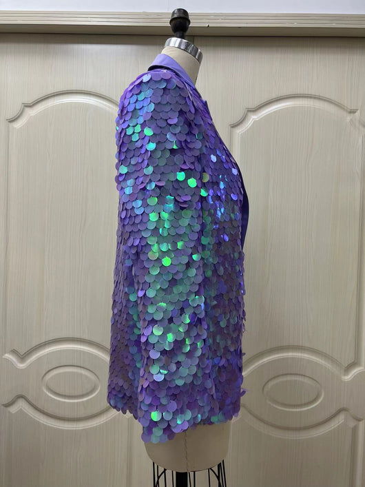 Blazer de Lentejuelas Sueltas para Cena y Eventos Elegantes - Image 11