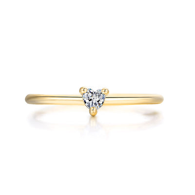 Anillo de Corazón Elegante para Mujer con Circonia y Baño de Oro Real - Image 5