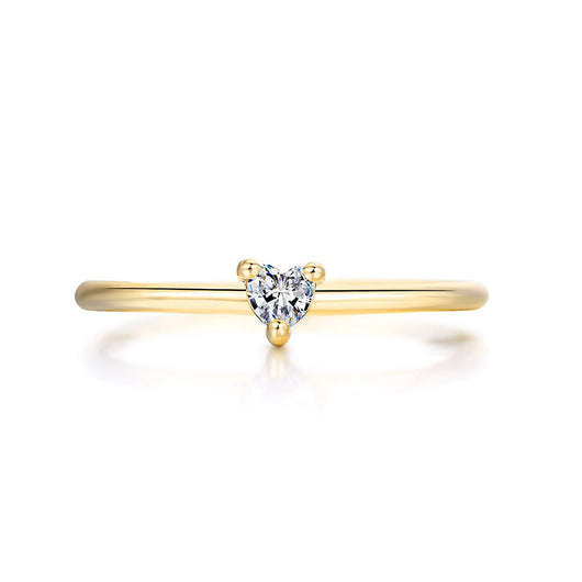 Anillo de Corazón Elegante para Mujer con Circonia y Baño de Oro Real - Image 5