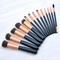 Set de 14 Brochas de Maquillaje Oro Rosa - Colección Profesional Completa