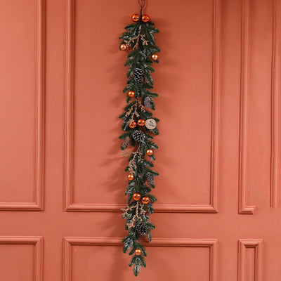 Guirnalda Navideña de Ratán con Cuerno - Decoración Colgante para Puerta y Pared - Image 8