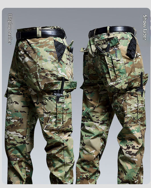 Pantalones Tácticos Multibolsillos Holgados de Trabajo Resistente - Image 14