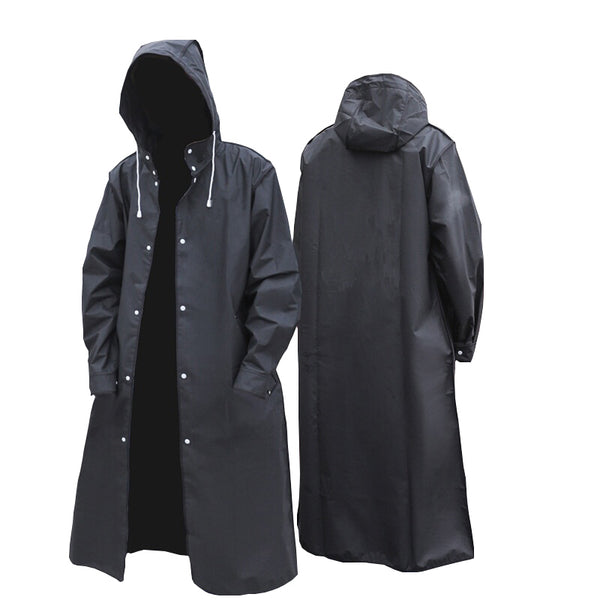 Impermeable Largo Negro de Cuerpo Completo - Image 11