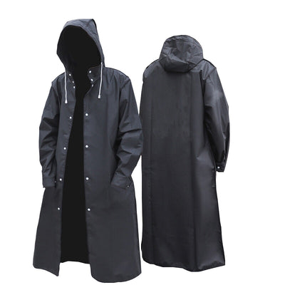 Impermeable Largo Negro de Cuerpo Completo - Image 11