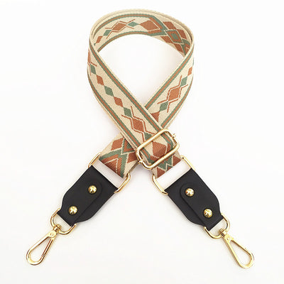 Correa Ajustable para Bolso Mensajero con Tejido Jacquard y Detalles en Cuero - Image 52