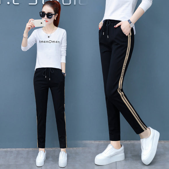 Pantalones deportivos de algodón para mujer