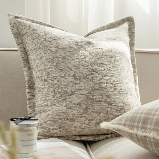 Funda de Cojín para Sofá en Tono Avena - Elegancia Neutral para tu Sala
