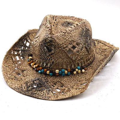 Sombrero Vaquero de Paja para Playa - Protección Solar para Mujeres - Image 4