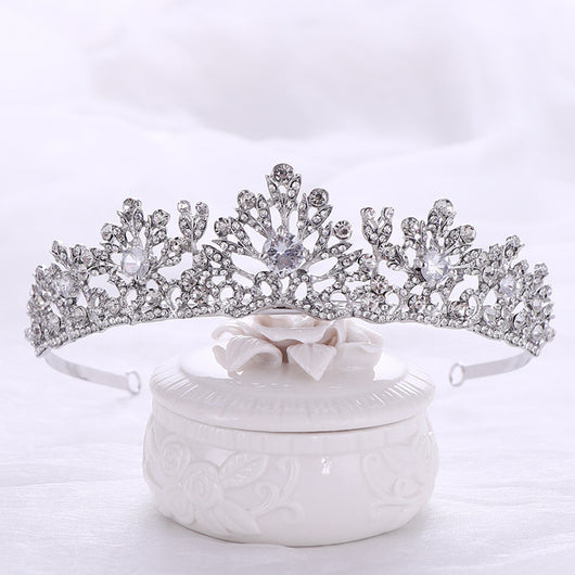 Diadema Corona Princesa con Cristales de Circón para Cumpleaños - Image 3