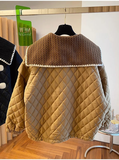 Chaqueta de Punto Suelta con Botones y Detalles Combinados para Mujer - Image 17