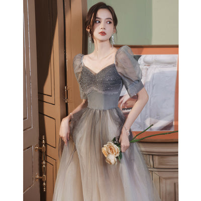 Vestido Corto con Mangas Abullonadas Temperament - Image 13