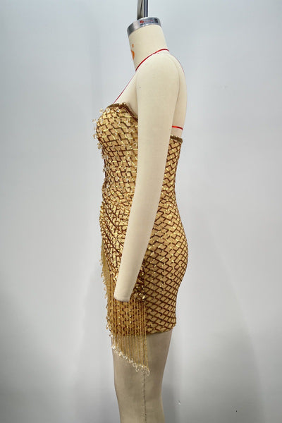 Vestido de Fiesta con Lentejuelas y Flecos - Diseño Personalidad Mujer - Image 8