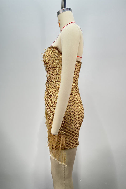 Vestido de Fiesta con Lentejuelas y Flecos - Diseño Personalidad Mujer - Image 8