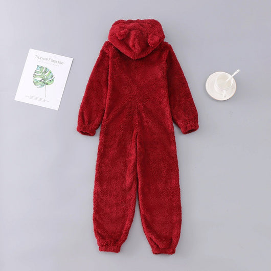 Pijama Enterizo Familiar de Lana Gruesa con Capucha - Image 23