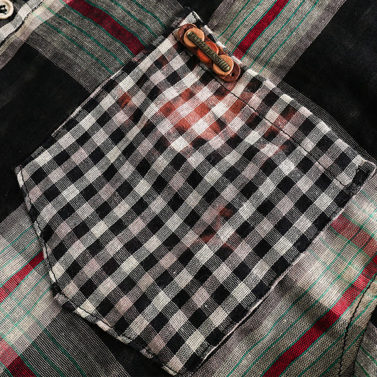 Camisa Cuadros Mujer Primavera Otoño Efecto Dos Piezas Manga Larga Casual - Image 4