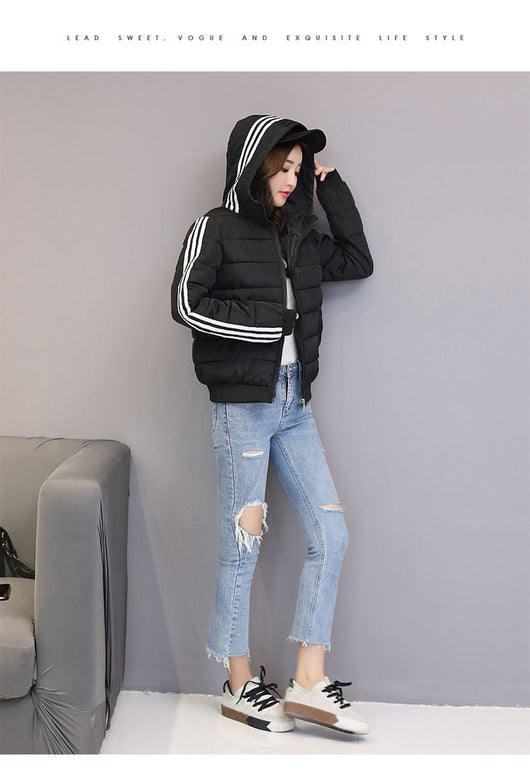 Chaqueta de Algodón Corta con Capucha - Abrigo Slim Fit para Invierno - Image 26